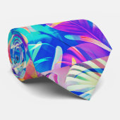 抽象芸術モダンフローラパステルカラー ネクタイ (ロール)