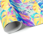 抽象芸術モダンフローラパステルカラー ラッピングペーパー (ロールコーナー)