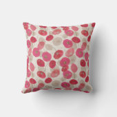 抽象芸術モダンフローラピンクポピー クッション (裏面)