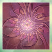 抽象芸術モダンフローラフラクタルアートベリーカラー ウィンドウサイン (シート3)