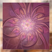 抽象芸術モダンフローラフラクタルアートベリーカラー ウィンドウサイン (シート2)