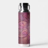 抽象芸術モダンフローラフラクタルアートベリーカラー ウォーターボトル (正面)