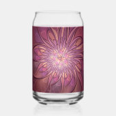 抽象芸術モダンフローラフラクタルアートベリーカラー ガラス缶 (裏面)