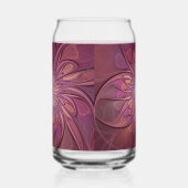 抽象芸術モダンフローラフラクタルアートベリーカラー ガラス缶 (左)