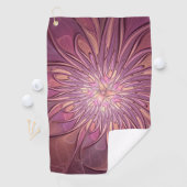 抽象芸術モダンフローラフラクタルアートベリーカラー ゴルフタオル (インサイチュ)