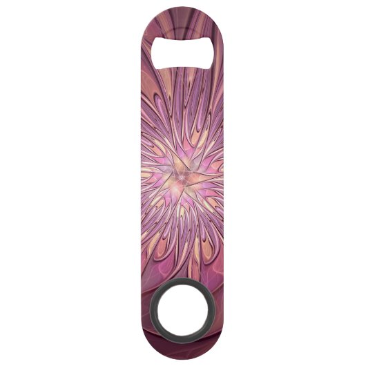 抽象芸術モダンフローラフラクタルアートベリーカラー スピード栓抜き (正面)