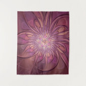 抽象芸術モダンフローラフラクタルアートベリーカラー タペストリー (正面)