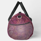 抽象芸術モダンフローラフラクタルアートベリーカラー ダッフルバッグ (右)