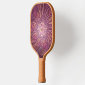 抽象芸術モダンフローラフラクタルアートベリーカラー ピックルボールラケット (左)