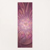 抽象芸術モダンフローラフラクタルアートベリーカラー ヨガマット (正面)