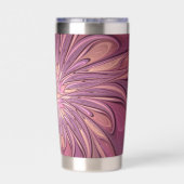 抽象芸術モダンフローラフラクタルアートベリーカラー 保温保冷タンブラー (背面)