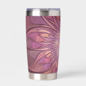 抽象芸術モダンフローラフラクタルアートベリーカラー 保温保冷タンブラー (正面)