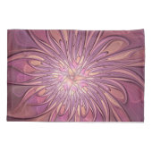 抽象芸術モダンフローラフラクタルアートベリーカラー 枕カバー (裏面)