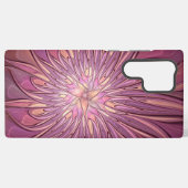 抽象芸術モダンフローラフラクタルアートベリーカラー SAMSUNG GALAXYケース (裏面横)