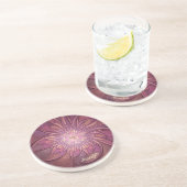抽象芸術モダンフローラフラクタルベリーカラー名 コースター (側面)