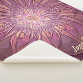 抽象芸術モダンフローラフラクタルベリーカラー名 シェルパブランケット (3/4)