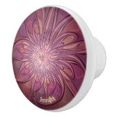 抽象芸術モダンフローラフラクタルベリーカラー名 セラミックノブ (右)