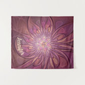 抽象芸術モダンフローラフラクタルベリーカラー名 タペストリー (正面(横))