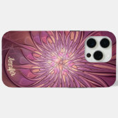 抽象芸術モダンフローラフラクタルベリーカラー名 Case-Mate iPhoneケース (裏面 (横))