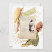 抽象芸術モダンフローラメリークリスマスカップル カード (正面)