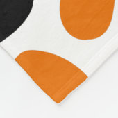 抽象芸術モダンブラックオレンジアニマルプリント フリースブランケット (角)