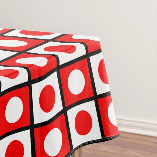 抽象芸術モダンブラックレッド&ホワイトテーブルクロス テーブルクロス (インサイチュ)
