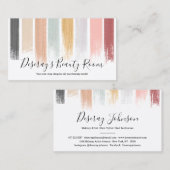 抽象芸術モダンブラッシュパステル美しい 名刺 (正面/裏面)