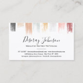 抽象芸術モダンブラッシュパステル美しい 名刺 (裏面)