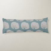 抽象芸術モダンブルーとグレーのデザイン ボディピロー (裏面)