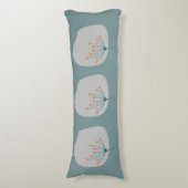 抽象芸術モダンブルーとグレーのデザイン ボディピロー (正面縦)