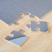 抽象芸術モダンブルーグレーフラクタルアートグラフィック ジグソーパズル (側面)