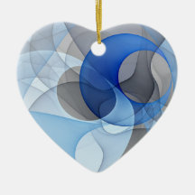 抽象芸術モダンブルーグレーフラクタルアートグラフィック