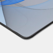 抽象芸術モダンブルーグレーフラクタルアートグラフィック デスクマット (コーナー)