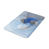 抽象芸術モダンブルーグレーフラクタルアートグラフィック バスマット (アングル)