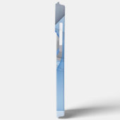 抽象芸術モダンブルーグレーフラクタルアートグラフィック Case-Mate iPhoneケース (裏面 / 左)