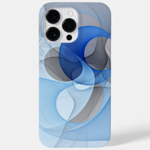 抽象芸術モダンブルーグレーフラクタルアートグラフィック Case-Mate iPhone 14 PRO MAXケース