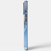 抽象芸術モダンブルーグレーフラクタルアートグラフィック Case-Mate iPhoneケース (裏面 / 左)