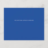 抽象芸術モダンブルーコーラルウェディング誘い (裏面)