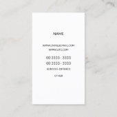 抽象芸術モダンブルーシュワルツェリニエン 名刺 (裏面)