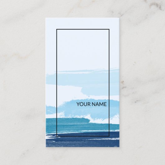 抽象芸術モダンブルーシュワルツェリニエン 名刺 (正面)