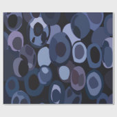 抽象芸術モダンブルーベリー誕生日 ラッピングペーパー (フラット)