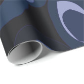 抽象芸術モダンブルーベリー誕生日 ラッピングペーパー (ロールコーナー)