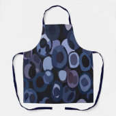 抽象芸術モダンブルーベリー エプロン (正面)