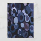 抽象芸術モダンブルーベリー ポストカード (正面)