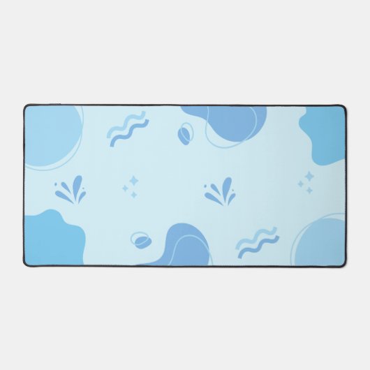 抽象芸術モダンブルーミニマル デスクマット (正面)