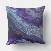 抽象芸術モダンブルー，紫，グレー，白 クッション (裏面)