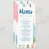 抽象芸術モダンブ結婚ラシ メニュー (正面/裏面)