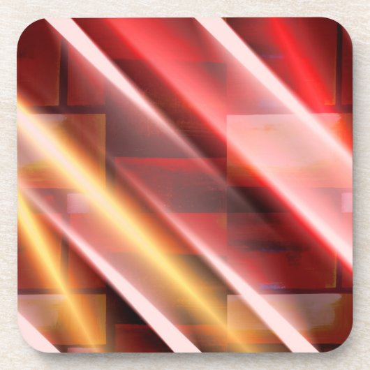 抽象芸術モダンプリントアートデコールデジタルアート コースター (正面)