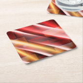 抽象芸術モダンプリントアートデコールデジタルアート スクエアペーパーコースター (アングル)