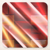 抽象芸術モダンプリントアートデコールデジタルアート スクエアペーパーコースター (正面)